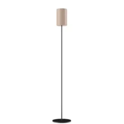 Cuero Design Cylinder Golvlampa 14 cm, Crude Nature / Black