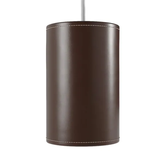 Cuero Design Cylinder Leather Pendel 14cm, Chocolate
