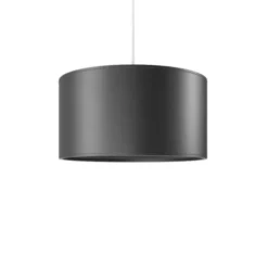 Cuero Design Cylinder Leather Taklampa 42 cm, Black