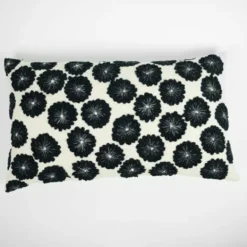 Olsson & Jensen Dahlia kuddfodral bomull vit/svart 40x70
