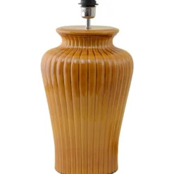 Hallbergs Belysning Dahlia Lampfot Glossy Mustard 26cm