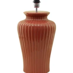 Hallbergs Belysning Dahlia Lampfot Glossy Terracotta 26cm
