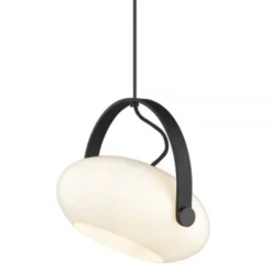 Halo Design D.C pendel, opal/svart 26cm