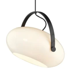 Halo Design D.C pendel, opal/svart 40cm