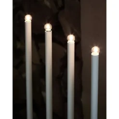Konsthantverk December snö 6 ljusstake, mattvit 50cm