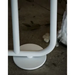 Konsthantverk December snö 6 ljusstake, mattvit 50cm