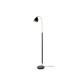 Belid Deluxe golvlampa LED, mattsvart/mässing