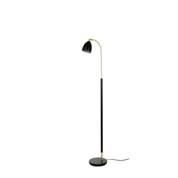 Belid Deluxe golvlampa LED, mattsvart/mässing