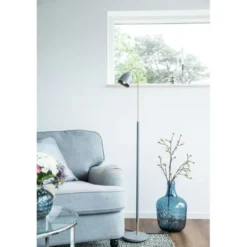 Belid Deluxe golvlampa LED, mattsvart/mässing