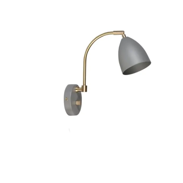 Belid Deluxe vägglampa LED, varmgrå/mässing 22cm