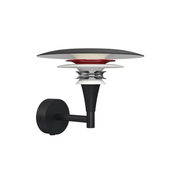 Belid Diablo vägglampa Flat svart/Glossy red