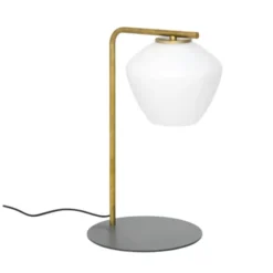 Konsthantverk DK bordslampa, råmässing/opal 46cm