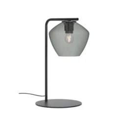 Konsthantverk DK bordslampa, svart/rökgrå 46cm