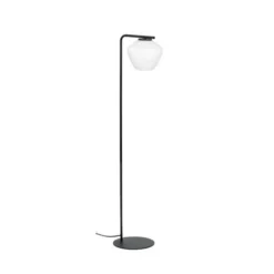 Konsthantverk DK golvlampa, svart/opal 130cm