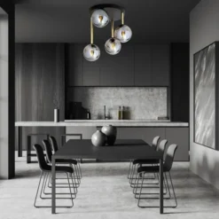 STHLM Design Studio DOLCE 4 Taklampa, Svart/Guld/Grafit