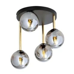 STHLM Design Studio DOLCE 4 Taklampa, Svart/Guld/Grafit