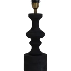 Hallbergs Belysning Domino Lampfot L Antik svart 13cm
