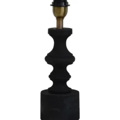 Hallbergs Belysning Domino Lampfot S Antik svart 11cm
