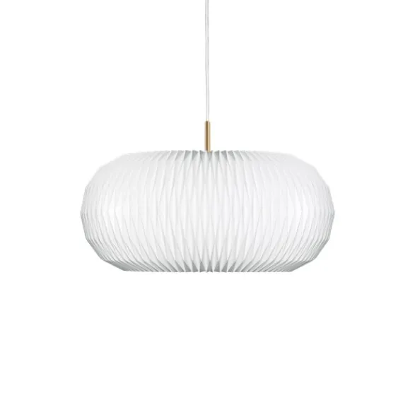 Le Klint Donut pendel small, vit/mässing 47cm