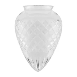 Karlskrona Lampfabrik Droppskärm 80, klart rutslipat kristallglas 12cm