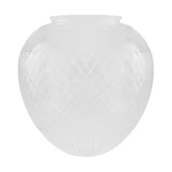 Karlskrona Lampfabrik Droppskärm 200, klart rutslipat kristallglas 37cm