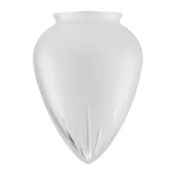 Karlskrona Lampfabrik Droppskärm 80, stjärnslipat matterat klarglas 12cm