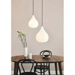 Halo Design DROPS Pendel opalglas/alu Ø23