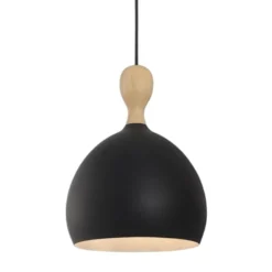 Halo Design Dueodde pendel svart metall/trä Ø24cm