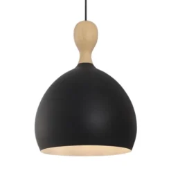 Halo Design Dueodde pendel svart metall/trä Ø30cm