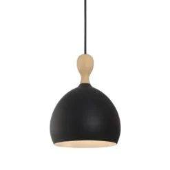 Halo Design Dueodde pendel svart metall/trä Ø18cm