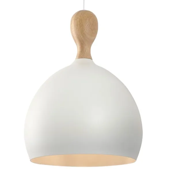 Halo Design Dueodde pendel vit metall/trä Ø39cm