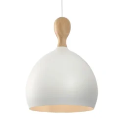 Halo Design Dueodde pendel vit metall/trä Ø30cm