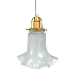 Vintage by Bright 1-2-3 Ebba fönsterlampa klockskärm, frostat glas