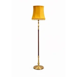 Vintage by Bright 1-2-3 Einar Bäckström Golvlampa – Mässing/läder