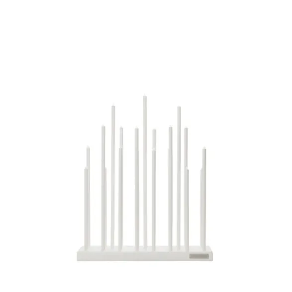 Elflugan adventsljusstake, kritvit 36cm
