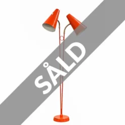 Vintage by Bright 1-2-3 Ellie golvlampa 2-arm, orange
