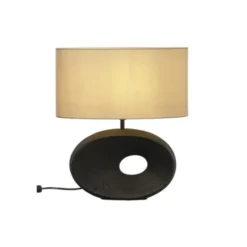 Aneta ELLIPSE bordslampa, svart/beige