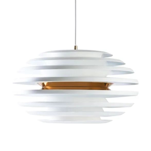 Belid Ellipse pendel, mattvit/mässing 50cm