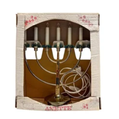 Vintage by Bright 1-2-3 Elljusstake Mässing 7arm, 40 cm