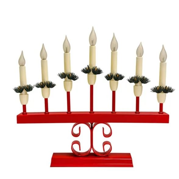 Vintage by Bright 1-2-3 Elljusstake Red Pop 7-arm, Röd