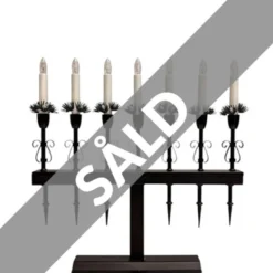 Vintage by Bright 1-2-3 Elljusstake Svart Metall 7arm, 38 cm