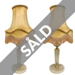 Vintage by Bright 1-2-3 Elsa bordslampa, marmor/mässing