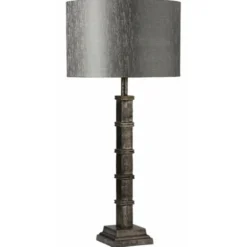 Watt & Veke Erica lampskärm, grå/guld 40 cm