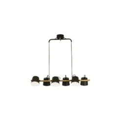 Aneta ESPRESSO taklampa, svart/trä 100cm