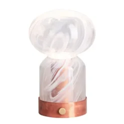 Örsjö Belysning Essence, glas Cloudy portabel bordslampa, koppar/glas