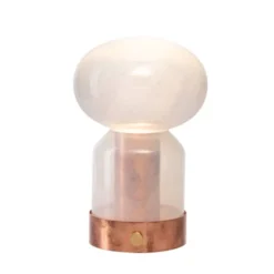 Örsjö Belysning Essence, glas Misty portabel bordslampa, koppar/glas