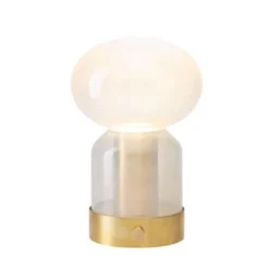 Örsjö Belysning Essence glas Misty portable bordslampa, mässing/glas