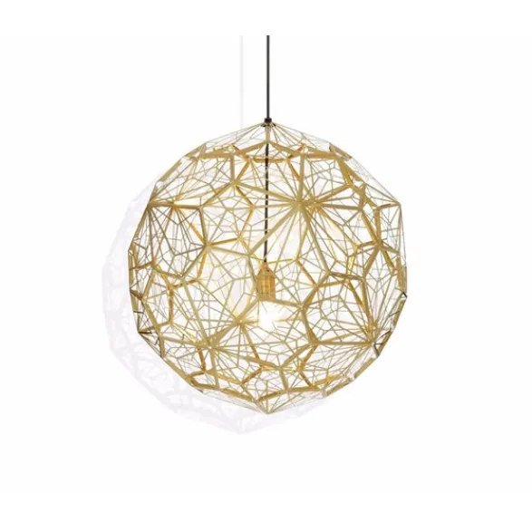 Tom Dixon Etch Web taklampa, mässing 60cm