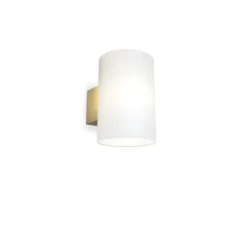 Herstal Evoke vägglampa L satin brass/opal E14