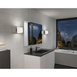 Herstal Evoke vägglampa Oval antracit/opal E14
